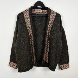 Tangiers California Ranchwear Brown Cardigan Sweater Size Medium
